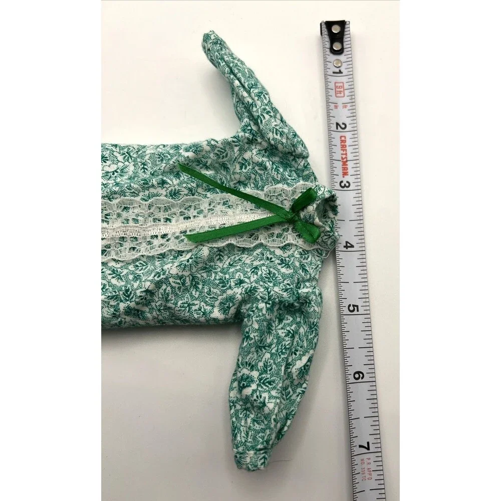 Barbie 1960's Teal Pajamas W/White Lace Trim and Blue Robe/Housecoat